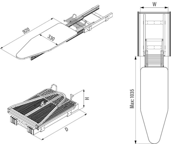 PLANCHE À REPASSER PLIABLE 40cm – Image 4