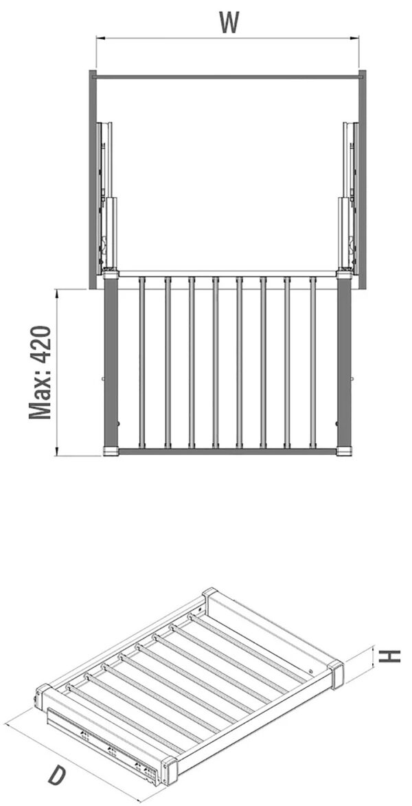 PORTE PANTALON SIMPLE ALUMINIUM. – Image 4