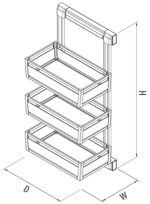 ÉTAGÈRES LATÉRALES 3 NIVEAUX – Image 4