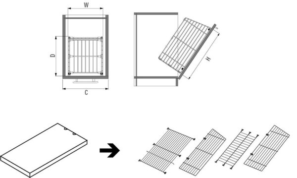 PANIER À LINGE NON-ASSEMBLÉ MONTÉ – Image 4